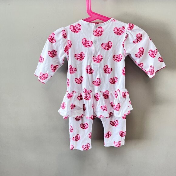 Kissy Kissy Heart of Hearts Ruffle Playsuit- Size 6-9m - Picture 3 of 5